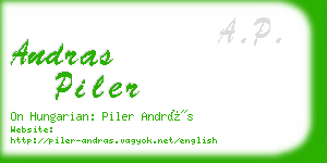 andras piler business card